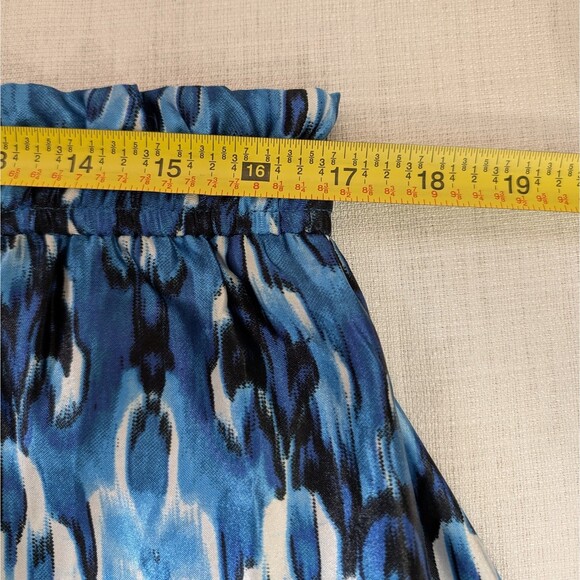 Her Destiny Midi Maxi Skirt Women's Petite PXL White/Blue Elastic Tie Waist Boho - Picture 6 of 12